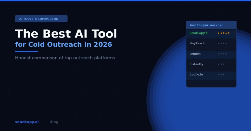 The Best AI Tool for Cold Outreach in 2026 (Honest Comparison)