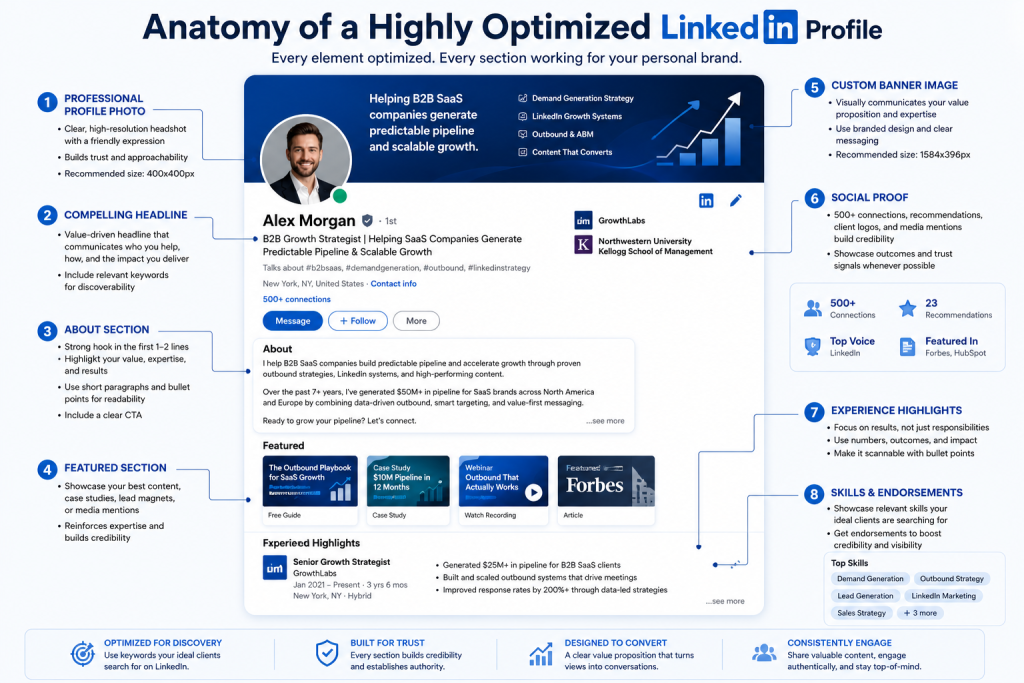 LinkedIn profile optimization checklist for outreach 
