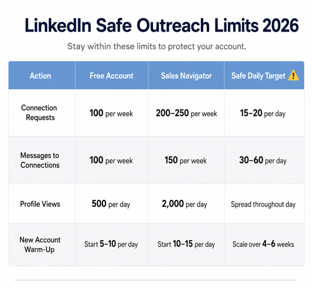 LinkedIn's Updated Safe Outreach Limits