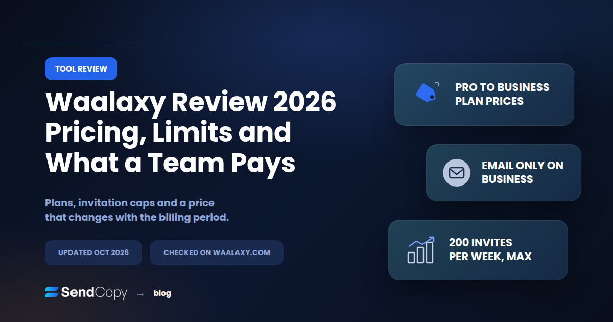 Waalaxy Review 2026: Pricing, Limits and What a Team Pays